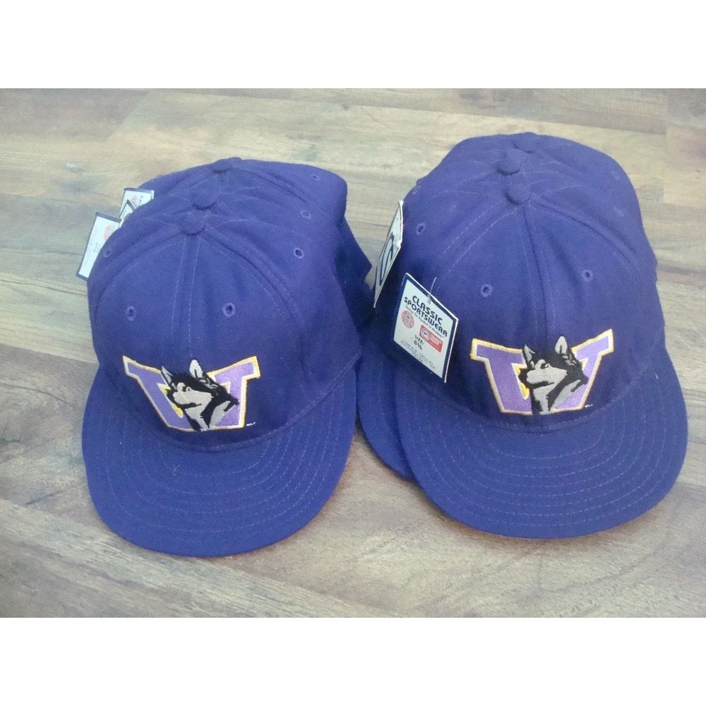 WASHINGTON HUSKIES  WHOLESALE LOT 10HATS  1980S  80S 90S VINTAGE FITTED USA MADE